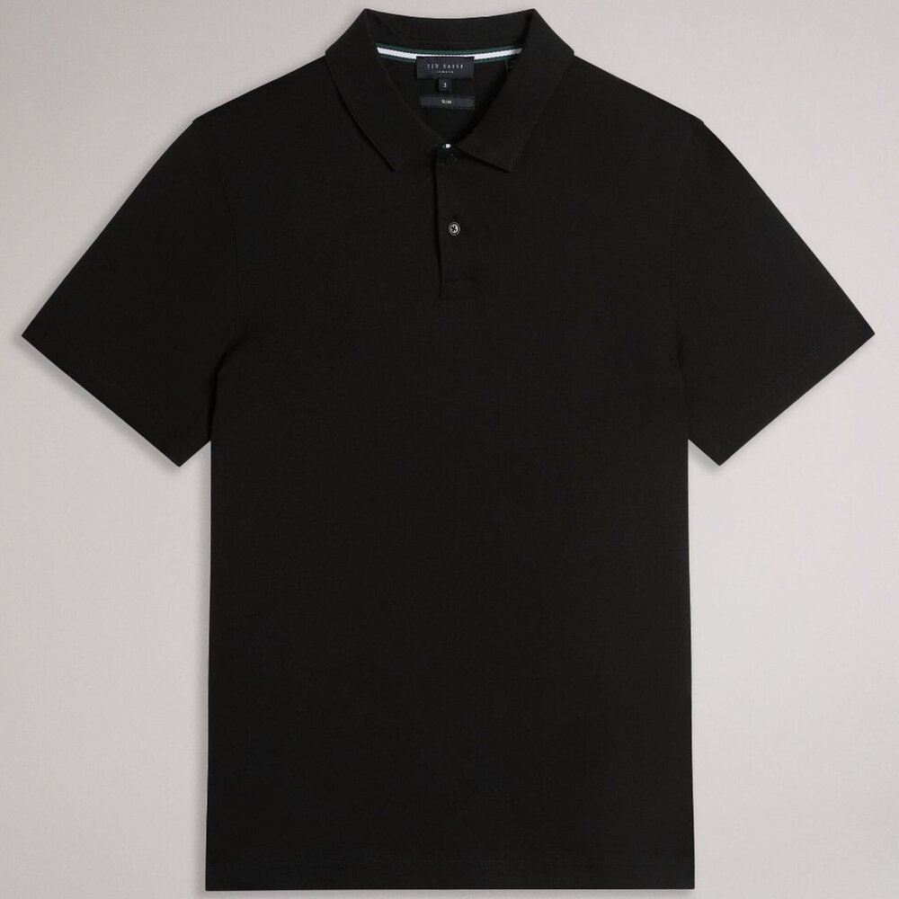 Ted Baker Zeiter Men's Slim Fit Black 2 Button Polo Shirt - X-Large (5) - NWT